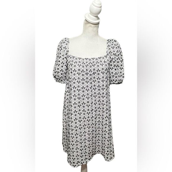 & Other Stories Cotton frill sleeve Embroidered Smock Mini Dress NWT size US 2 - Picture 4 of 8